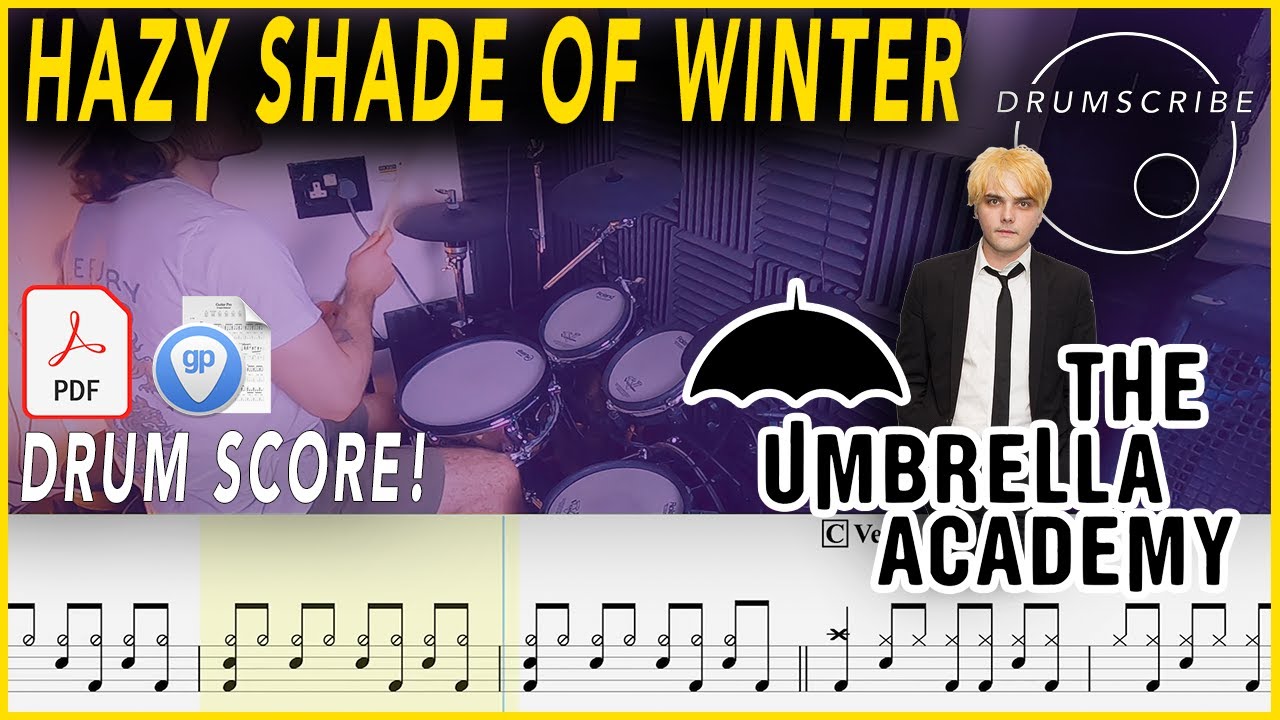 Hazy Shade of Winter - Gerard Way | Drum SCORE Sheet Music | #105 DRUMSCRIBE