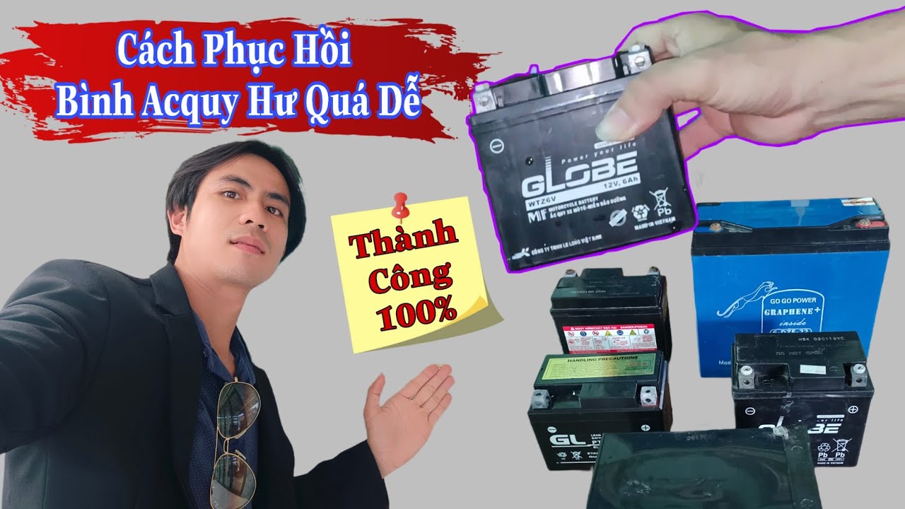 Cách phục hồi bình ắc quy cũ hỏng / Đừng vứt bỏ bình acquy hư tôi sẽ giúp bạn khôi phục lại nó