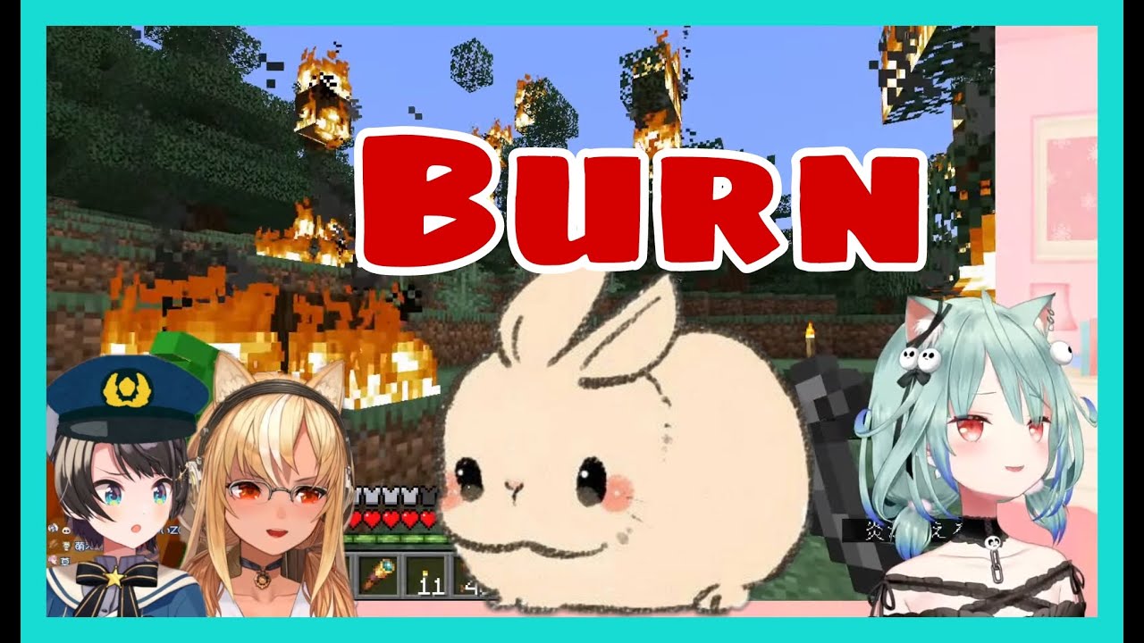 Uruha Rushia Burn Down Forrest To Find Black Rabit | Minecraft [Hololive/Eng Sub]