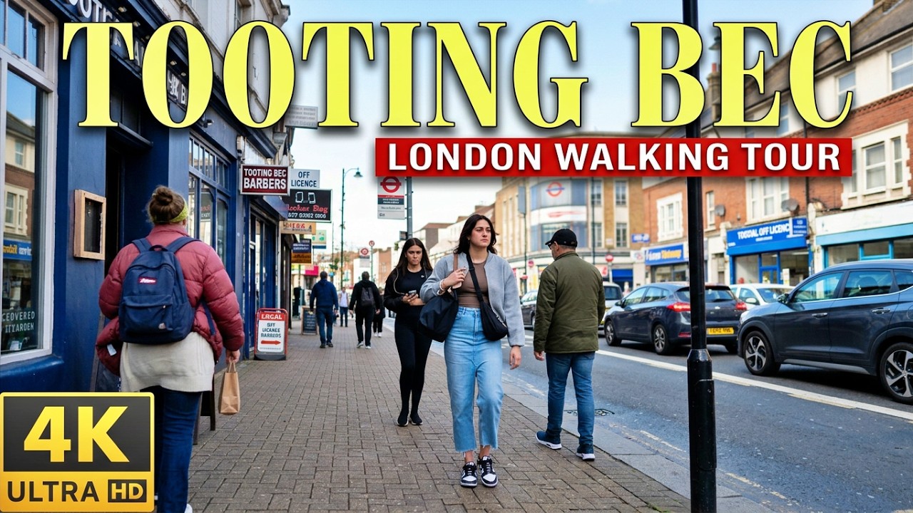 Tooting Bec high street walking tour | Tooting Broadway | London walk 4K