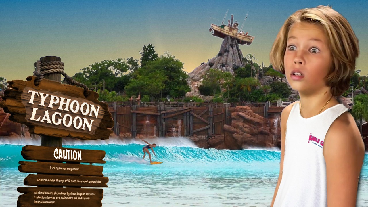 KIDS SURFING TYPHOON LAGOON AT WALT DISNEY WORLD! SAFE. NO SHARKS. ps. We launched our kids book!