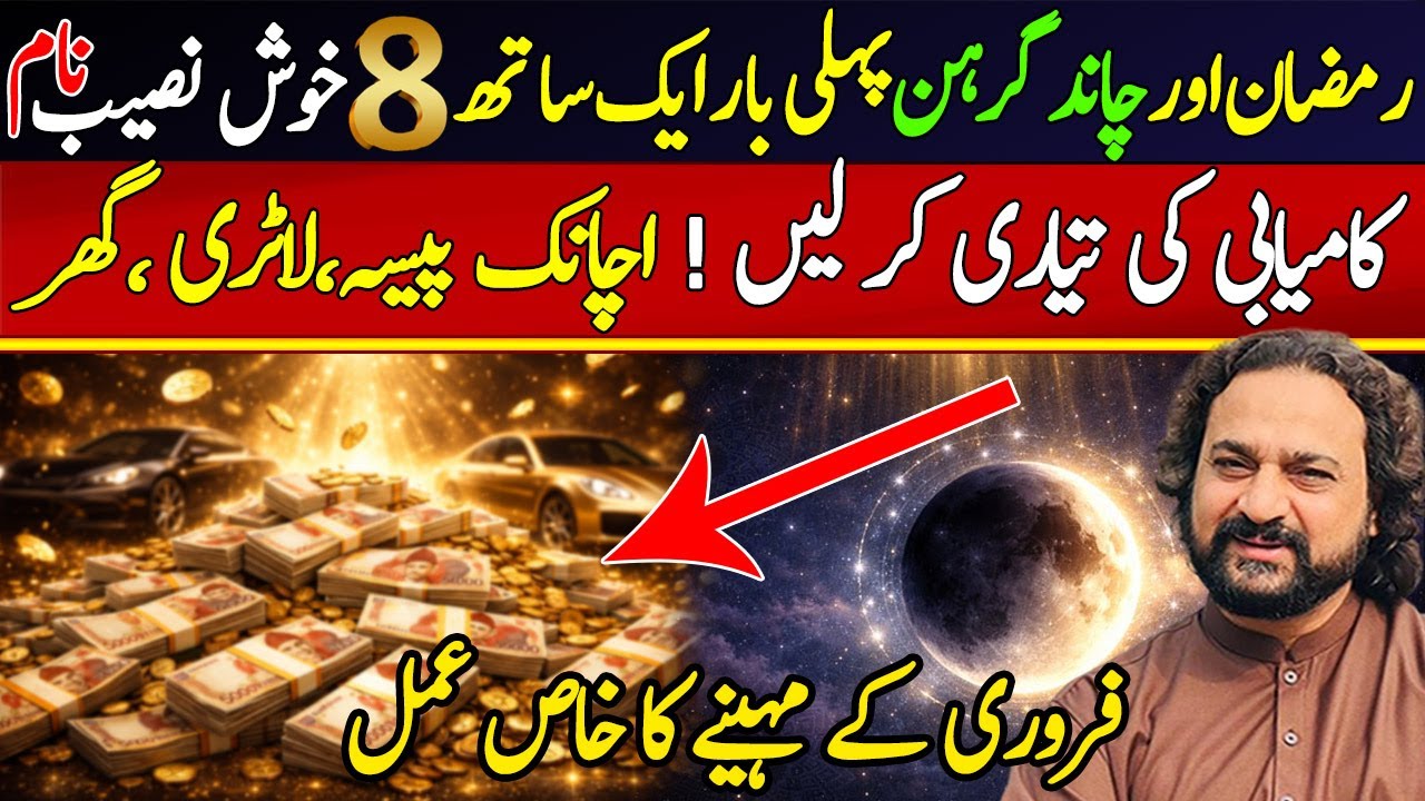 Ramdan and Lunar Eclipse | 8 Lucky Name Alphabets in February | Astrologer Dawood Gee Dawood
