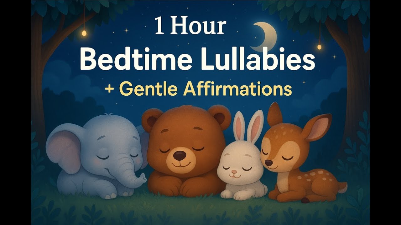 1 Hour of Gentle Bedtime Songs for Kids | Soft Affirmations Lullabies for Peaceful Sleep 🌙