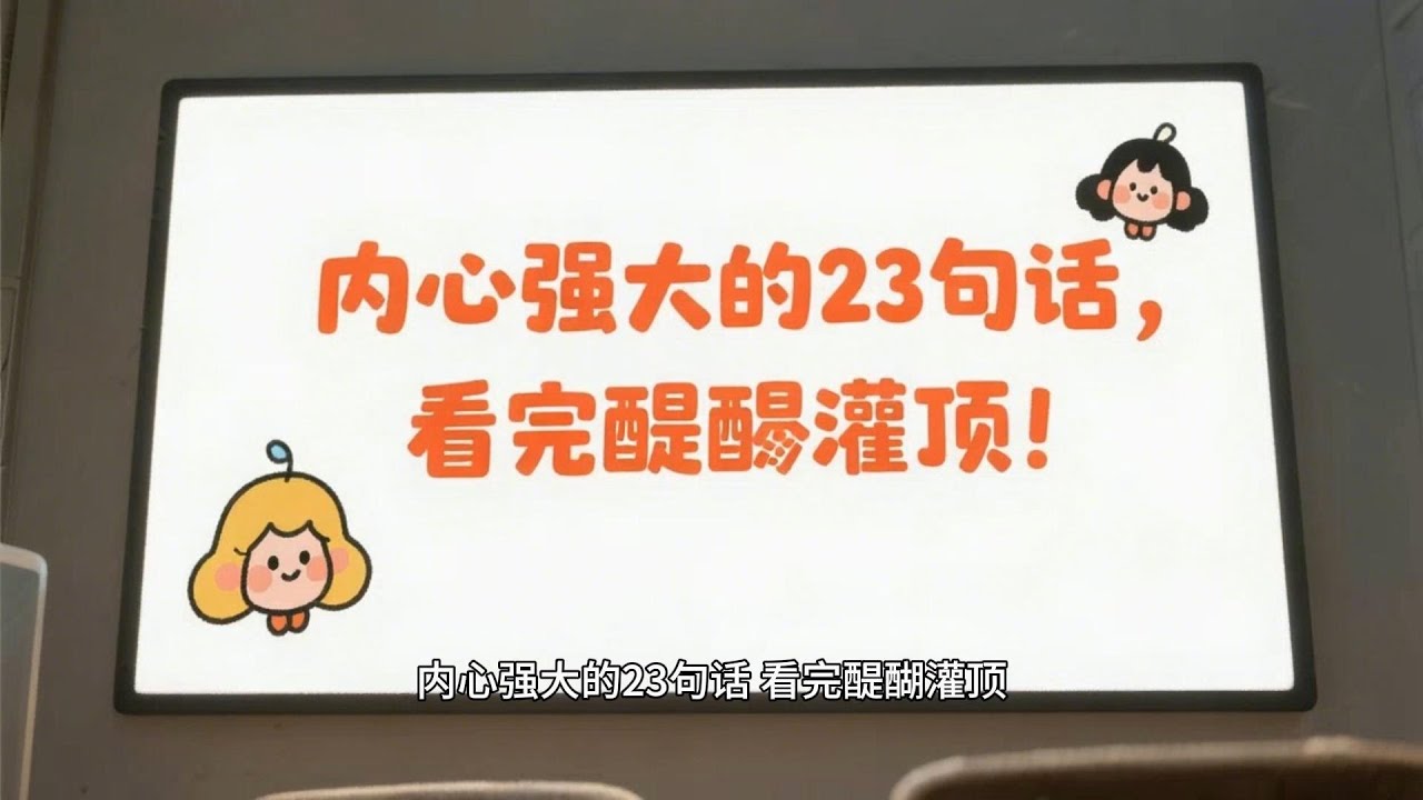內心強大的23句話，看完醍醐灌頂！#感悟 #情感 #心靈暖流 #正能量 #心灵感悟
