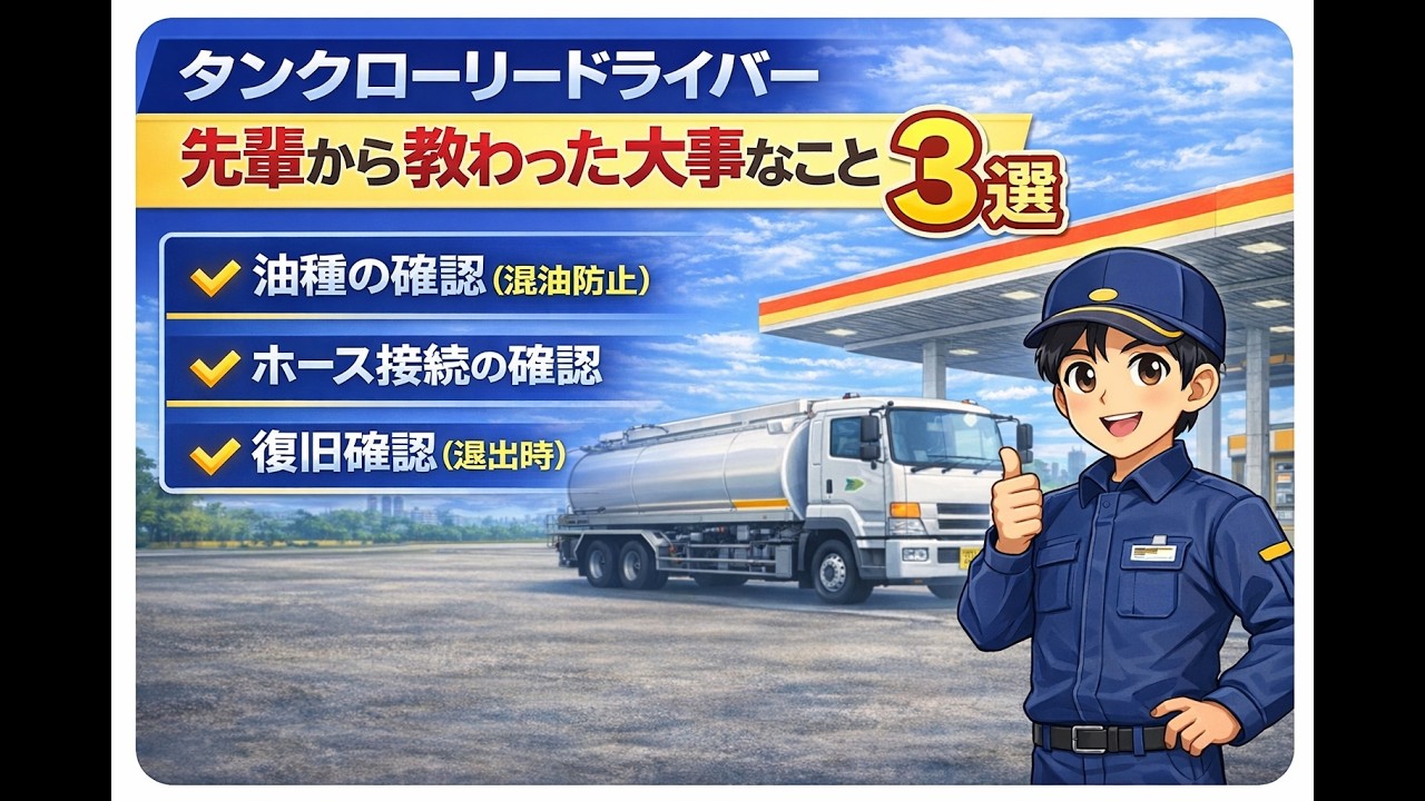 タンクローリードライバー先輩から教わった大事なこと3選【新人7か月】