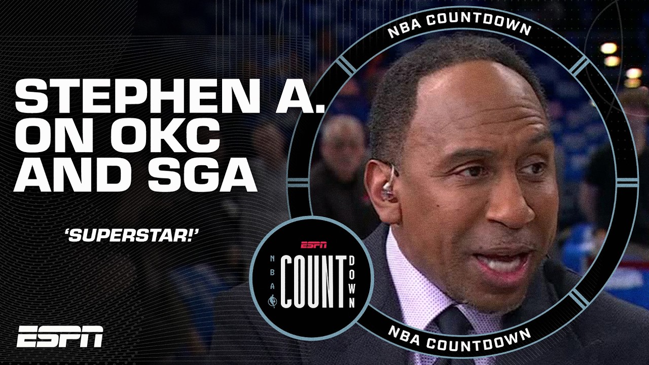 CLEARLY A SUPERSTAR 🗣️ Stephen A. has high praise for SGA this season | NBA Countdown