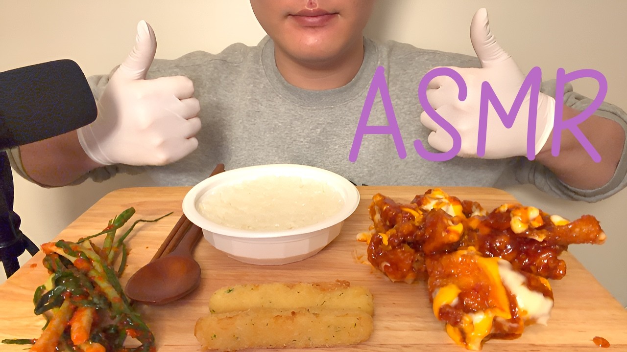 ASMR Spicy Cheesy Chicken 맘스터치 핫치즈 빅싸이순살 먹방 Mukbang, Eating