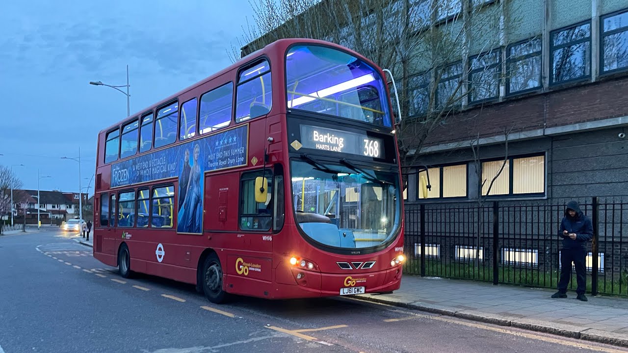 Full Route Visual. London Bus Route 368: Barking, Harts Lane - Chadwell Heath. Bus: WHV6 (LJ61 GWC)