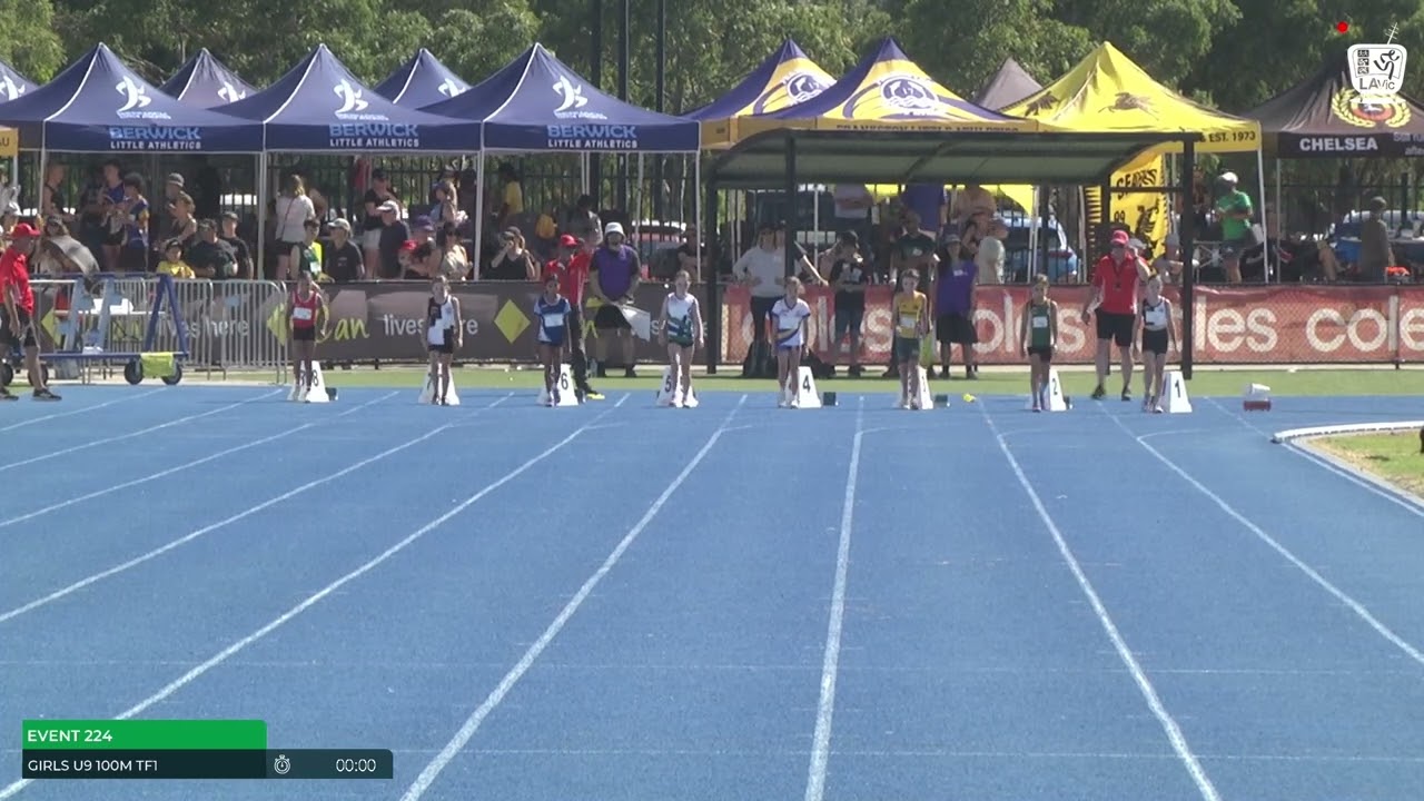 Girls U9 100m Timed Final 1 : 2024-25 State Track and Field Championships