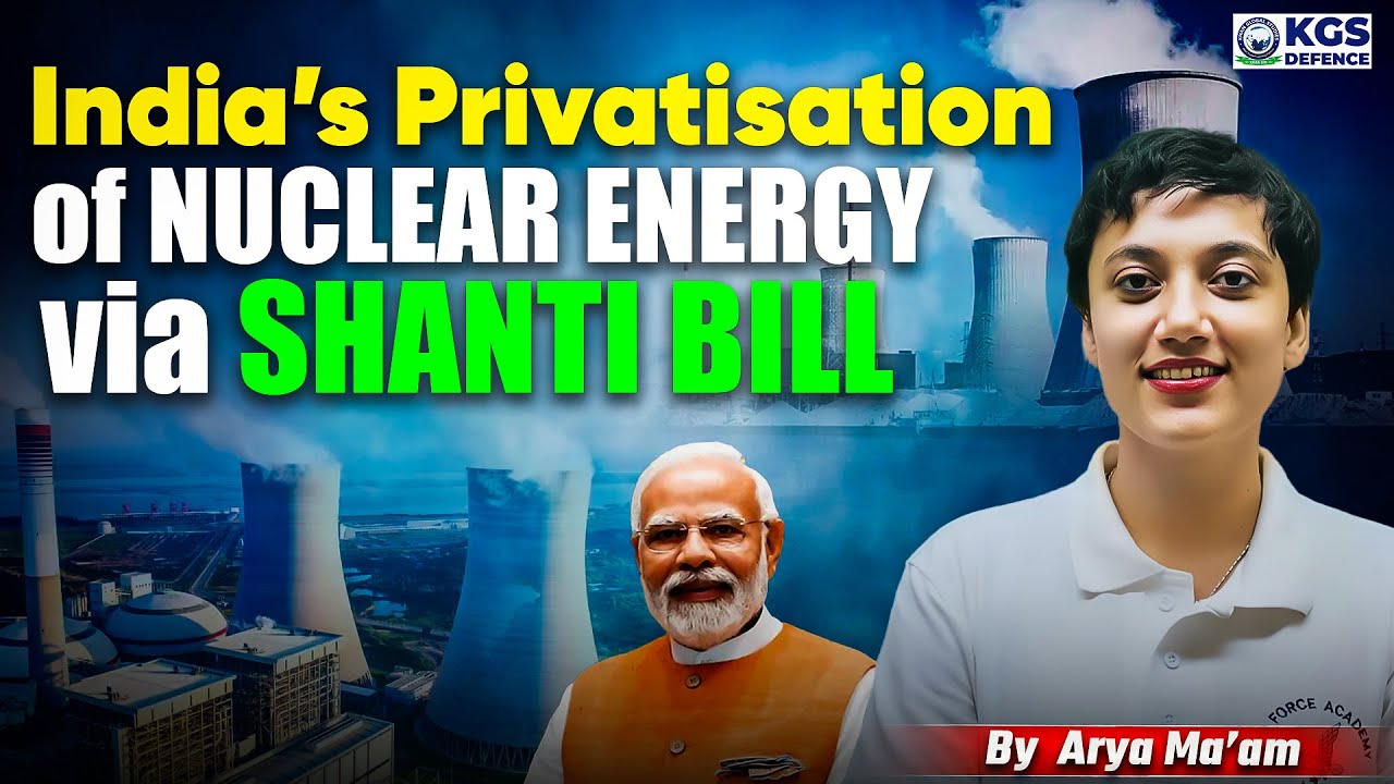 Nuclear Energy Privatization via SHANTI Bill Explained | By Arya Mam | KGS Defence