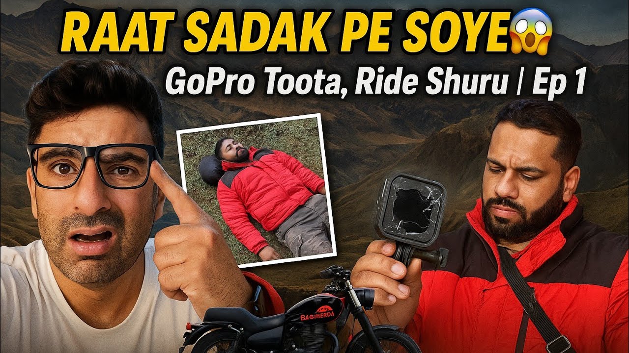 PAPA NE 500 RS DIYE LEH KE LIYE Jalandhar to Ladakh ep2  😱 Raat Sadak Pe Soya  GoPro Toot GYA
