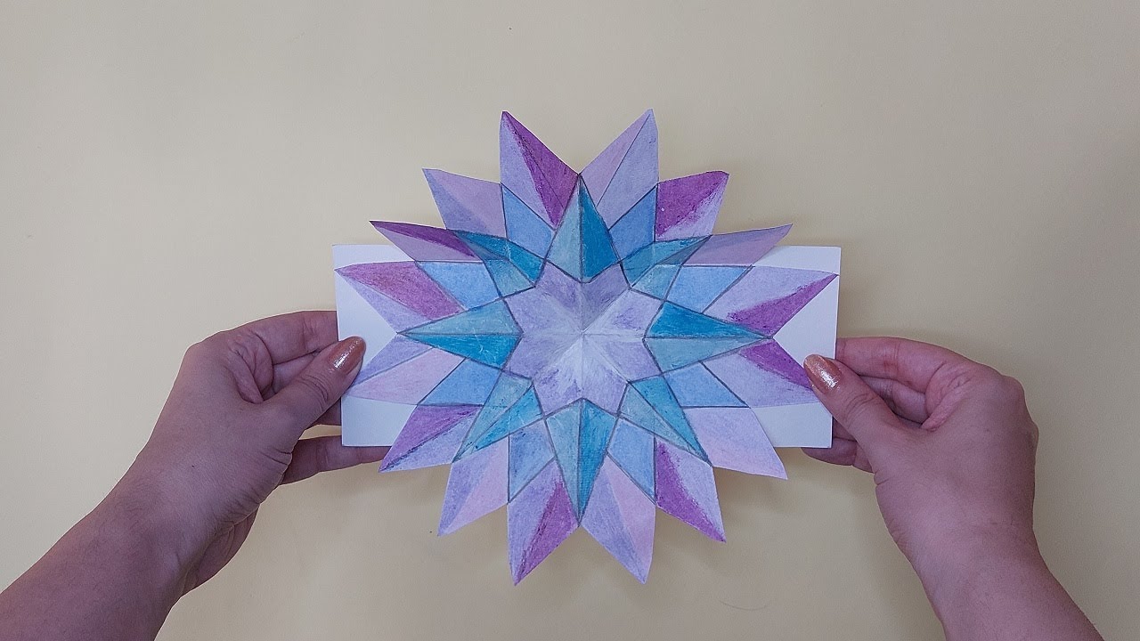 How to make star pop up card 🌟