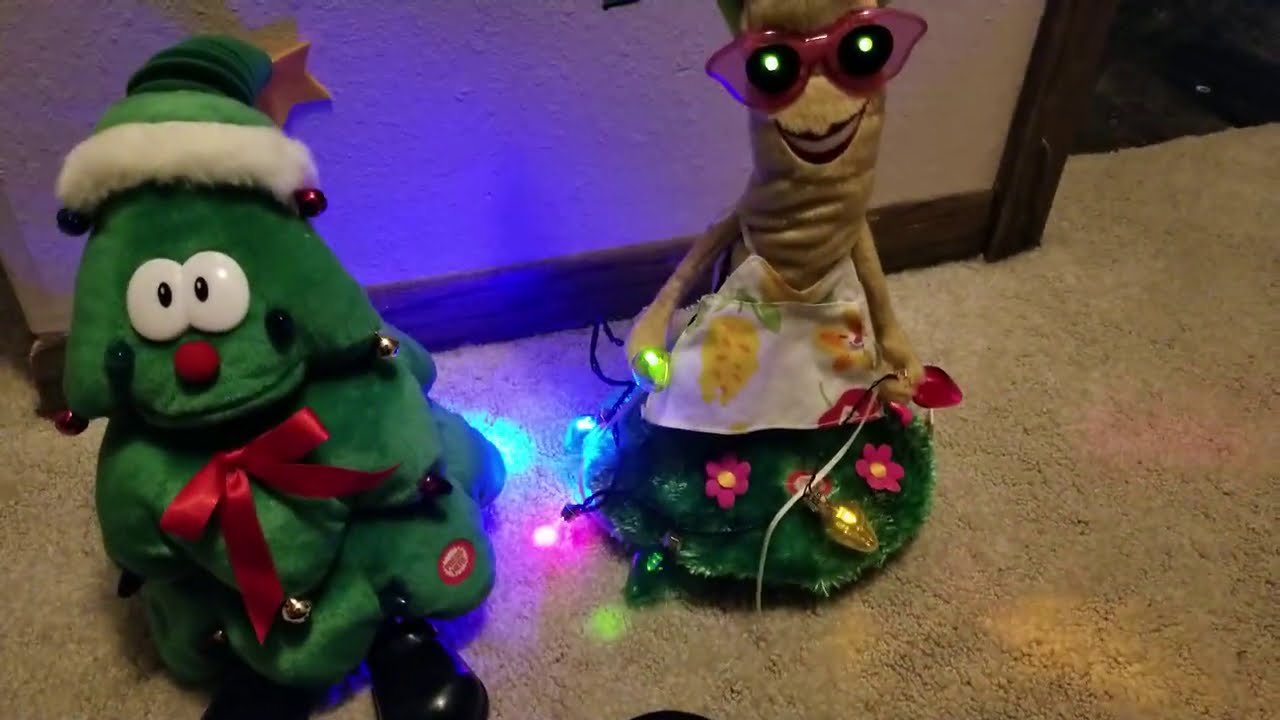 Animated Christmas Rocking Robbie the dancing Christmas tree and palm tree