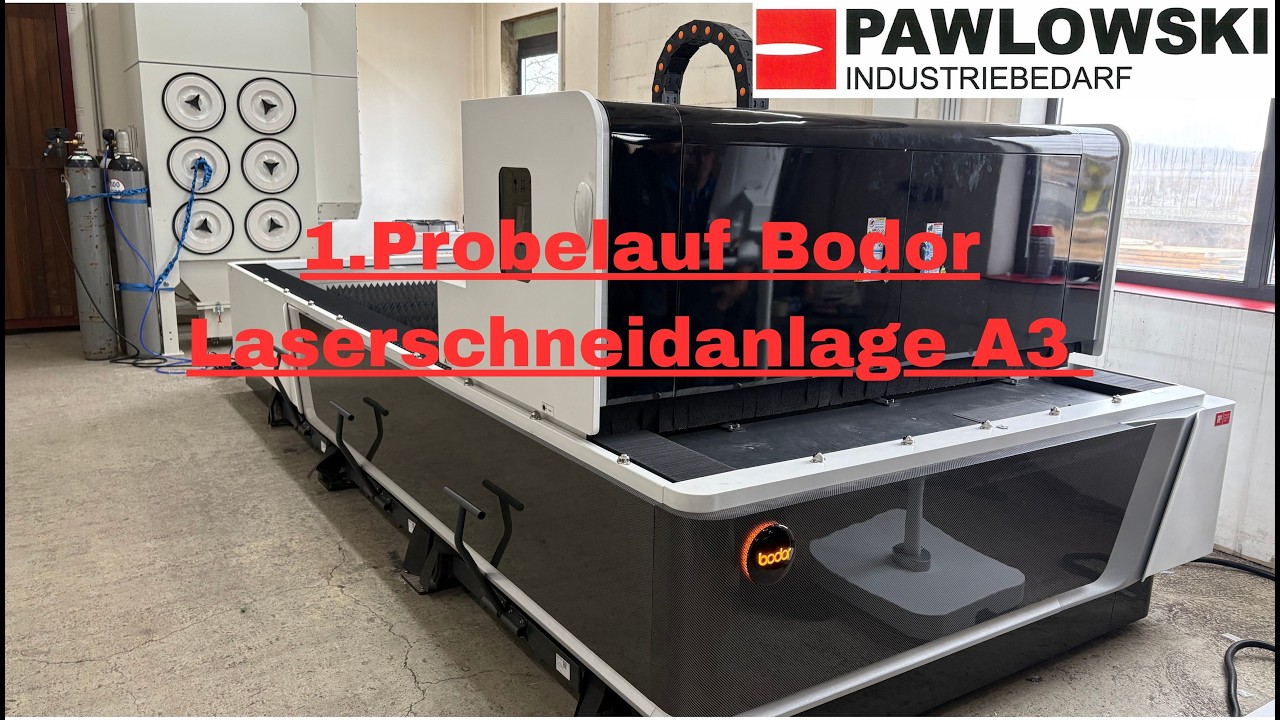 Probelauf der Laserschneidanlage Bodor A3