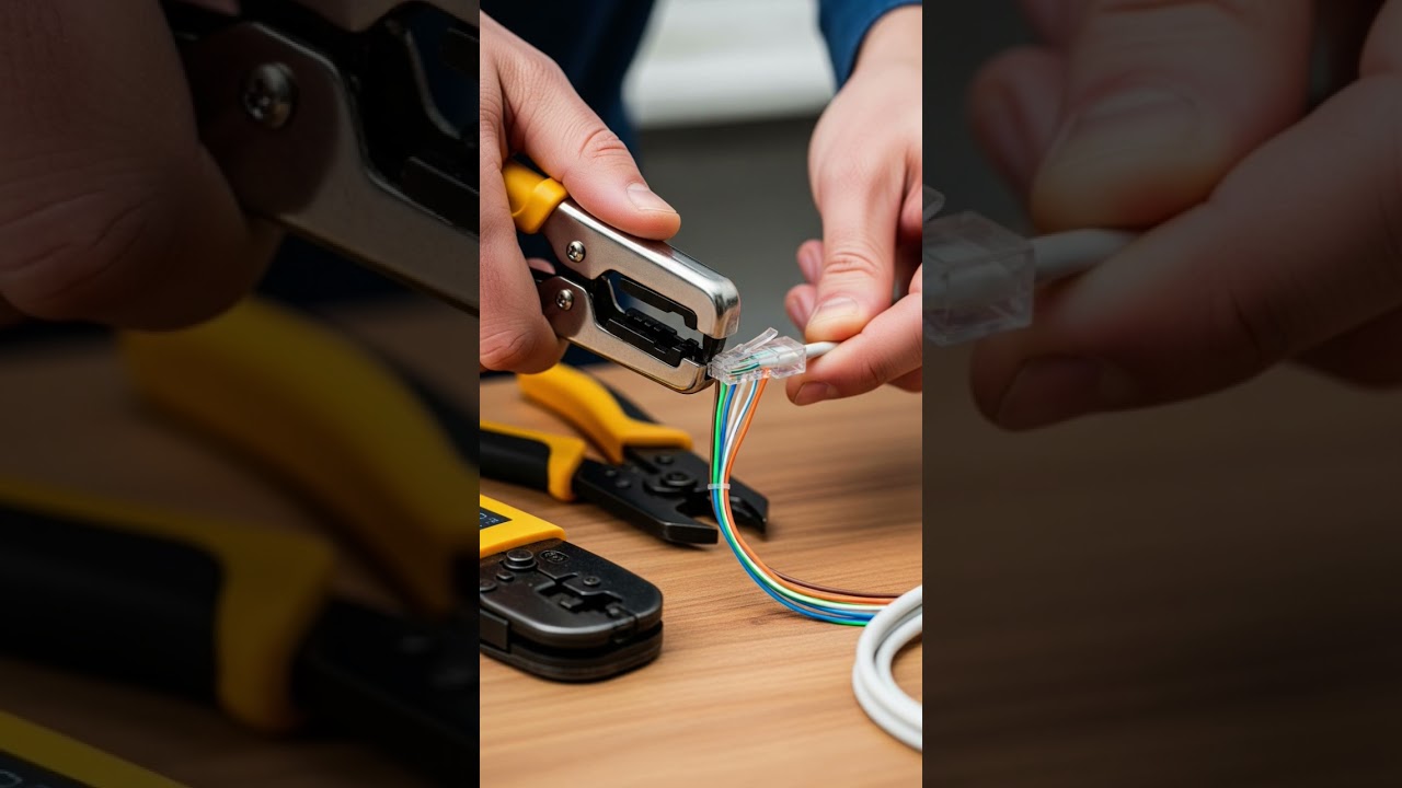 Cat 6 Cable Pin Punching Step by Step | RJ45 Connector Wiring Tutorial | 
