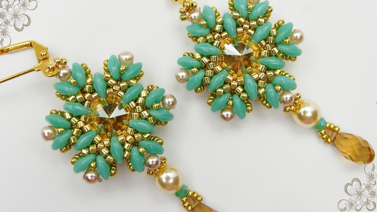 Earrings Handmade (12 mm rivoli) / DIY