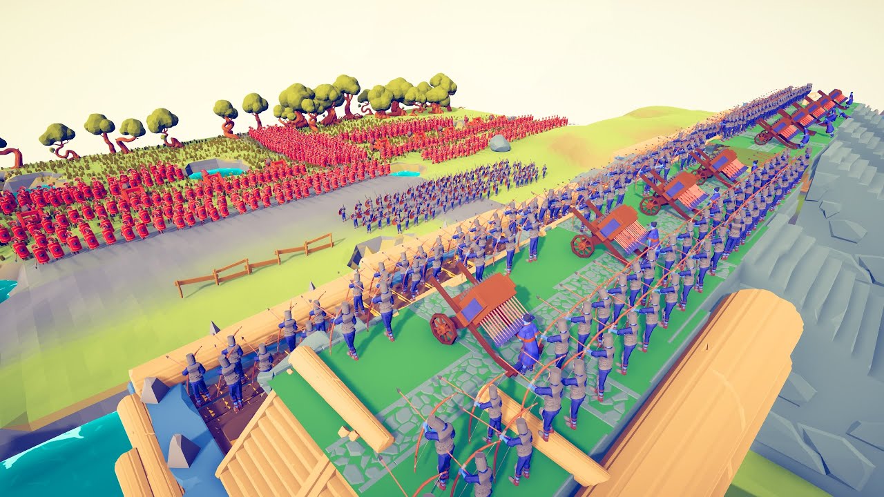 200x ROMAN SOLDIER SIEGE ENEMY CASTLE - Totally Accurate Battle Simulator TABS