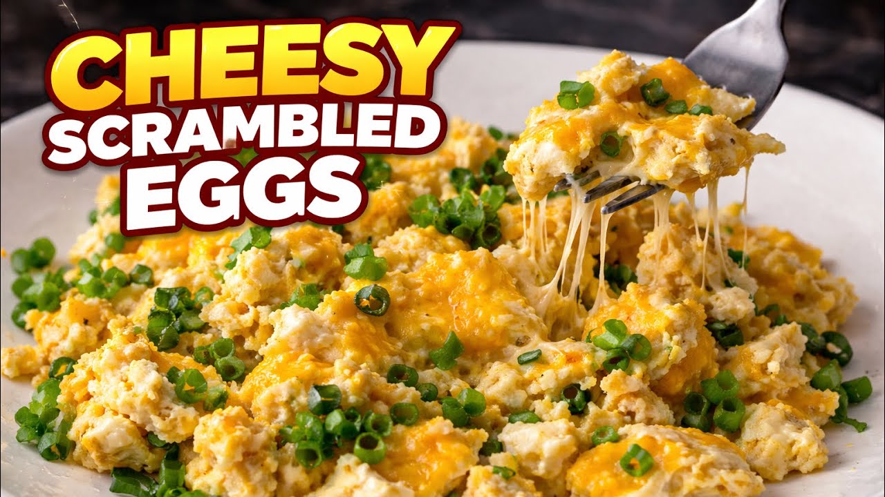 The Sound of Real Mornings | Cheesy Scrambled Eggs 🍳