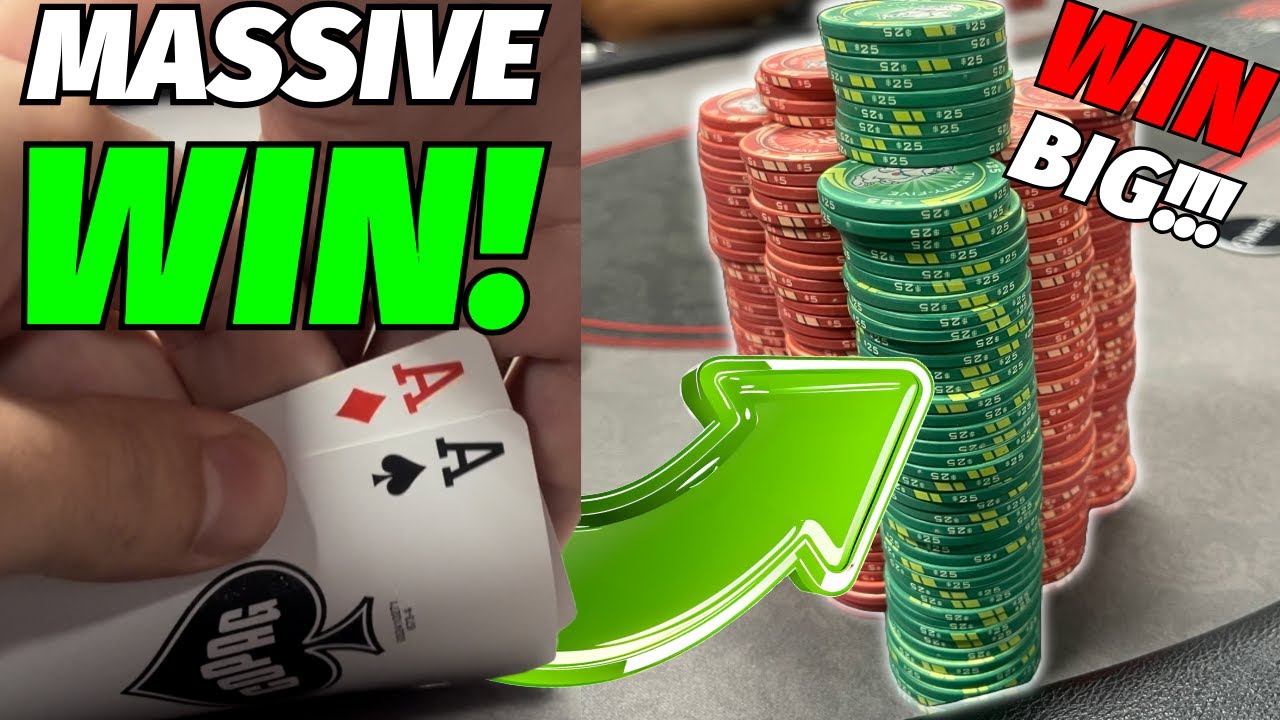 MASSIVE ALL IN HANDS! Multiple all ins! Massive Win at $1/3 No Limit Poker Vlog #30