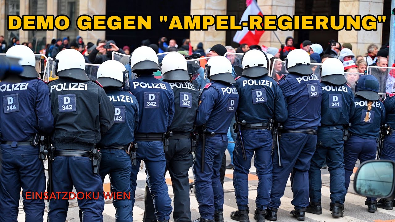 POLIZEI-GROßEINSATZ bei DEMO gegen 