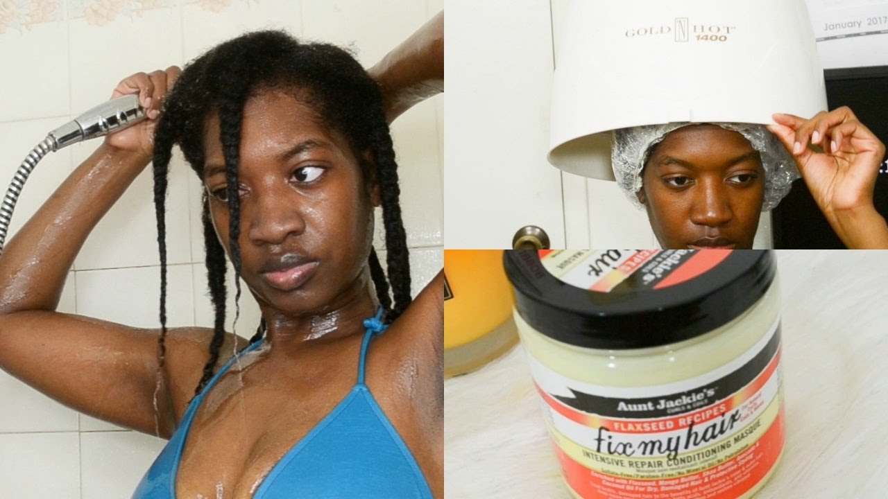 Deep Condition Kinky Hair With Aunt Jackie's Fix My Hair Masque | | Deep Conditioner Series #1