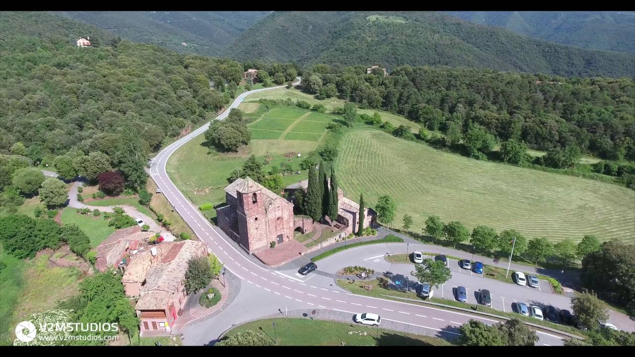 El Brull parque natural del Montseny vista aérea con Phantom 4