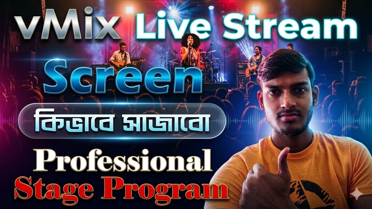 লাইভের জন্য কিভাবে সাজাবো vMix Screen #live #livestream #tutorial #vmix #vmixtutorial #settings