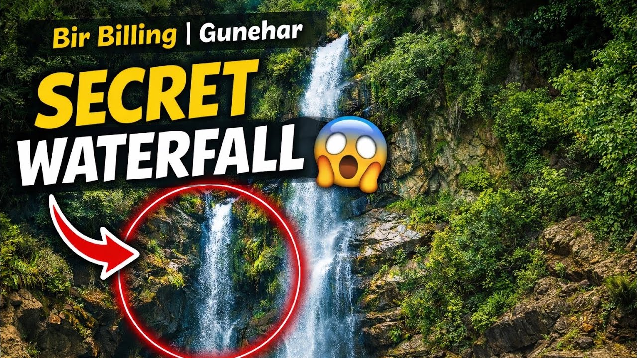 Exploring Bir Billing’s Secret Paradise 🌿✨  Gunehar Waterfall Adventure!