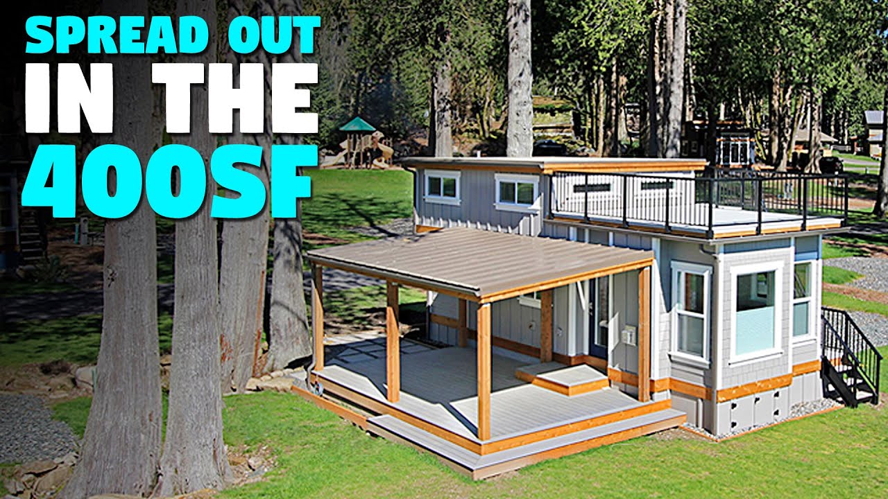 400 sq ft Tiny House With Wide Open Floor Plan