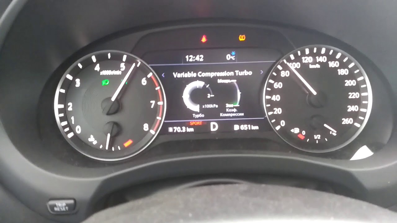 Инфинити Infiniti QX50 2,0 VC-Turbo разгон 0-60, 0-100, 0-160