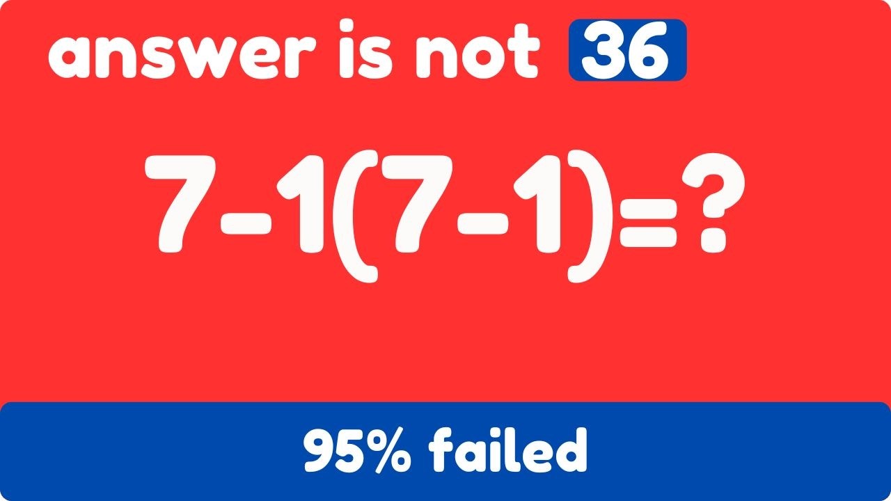 All Clever Person  Can Solve This Smart Math Problem, But 95% failed.