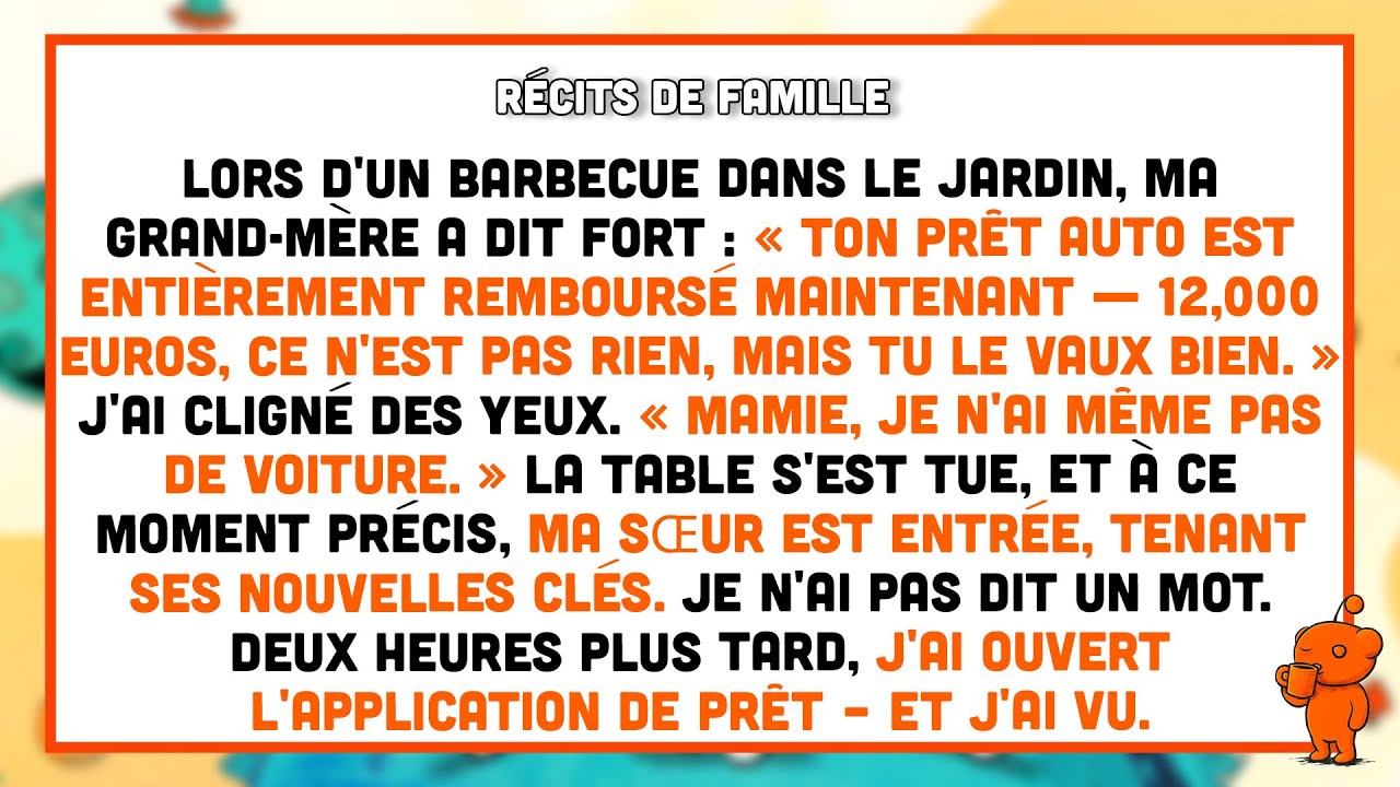 Ma grand-mère a révélé avoir payé mon prêt auto, mais je n'ai jamais reçu la voiture...