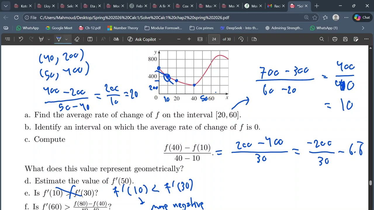 Calculus 1 recitation 2026 02 17 16 06 15