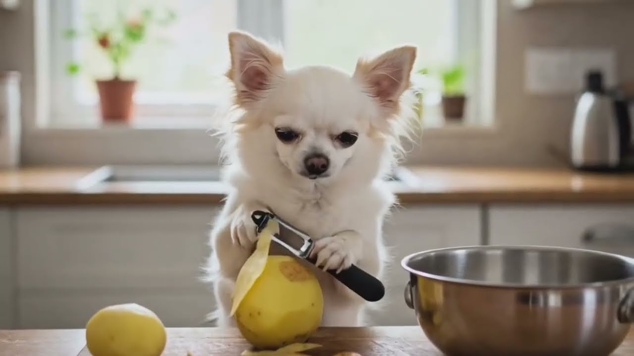 AIチワワ 肉じゃがの作り方　AI Chihuahua's Japanese-style Cooking