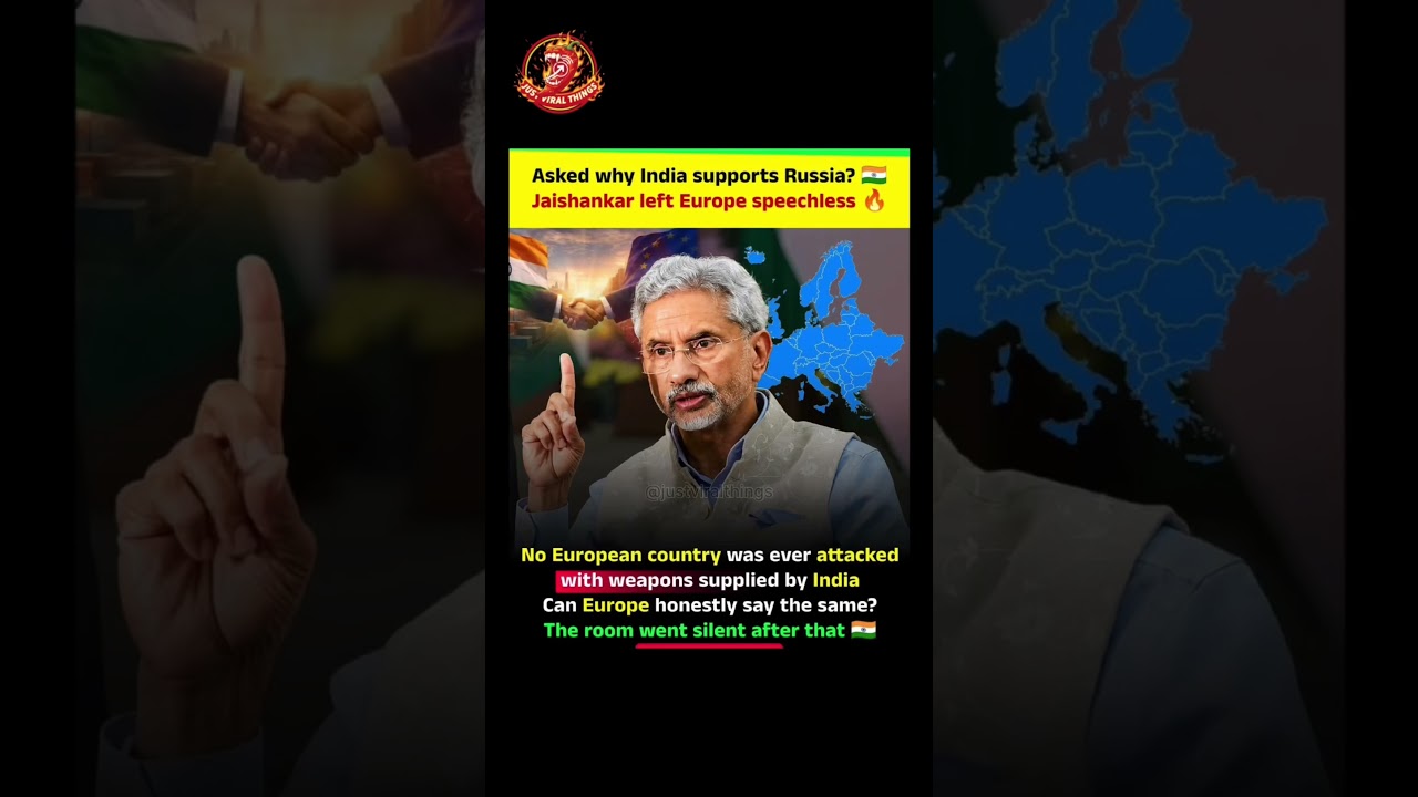 Asked why India supports Russia? Jaishankar left Europe speechless. #russia #viral #jaishankar