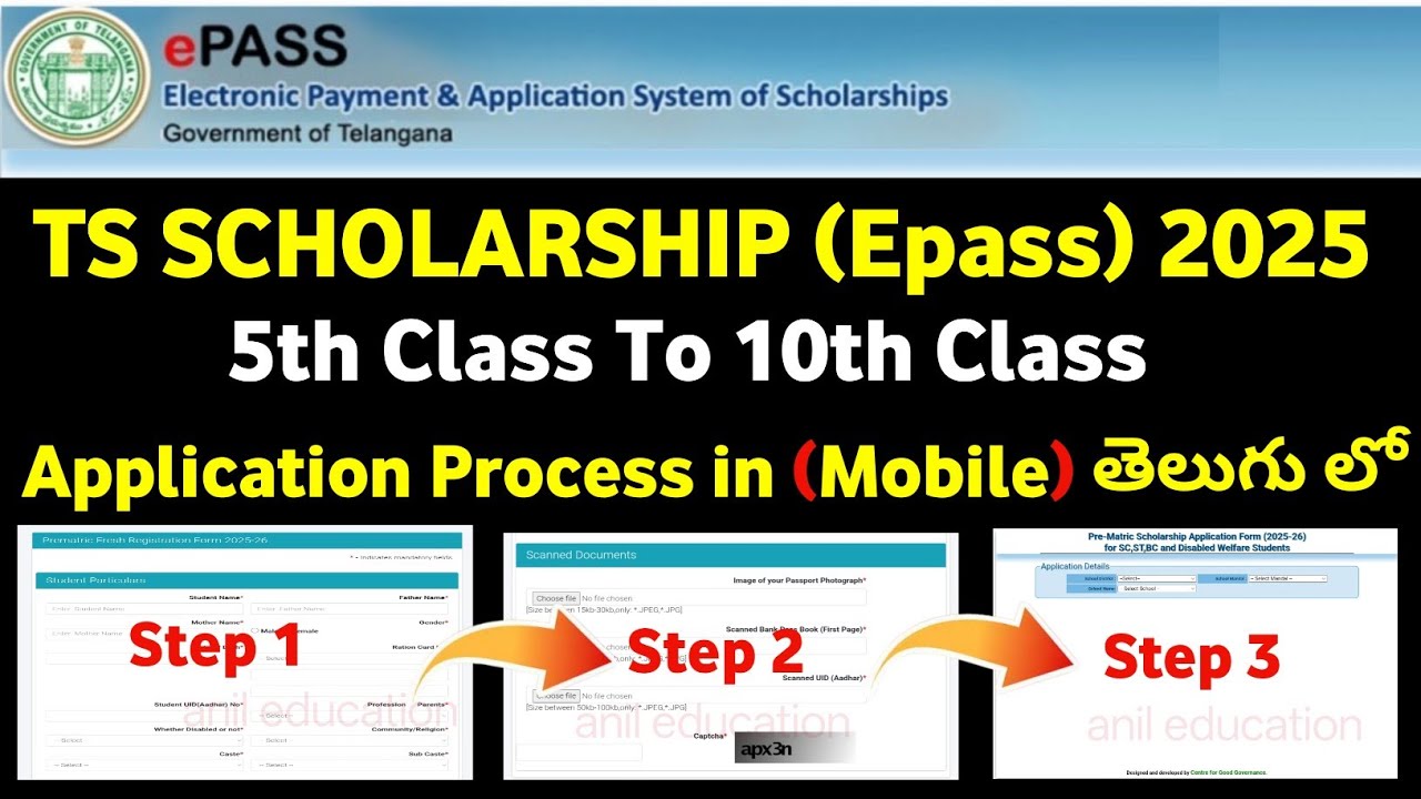 TS Scholarship 5th to 10th Class Application process in Telugu | TS Scholarship Application process