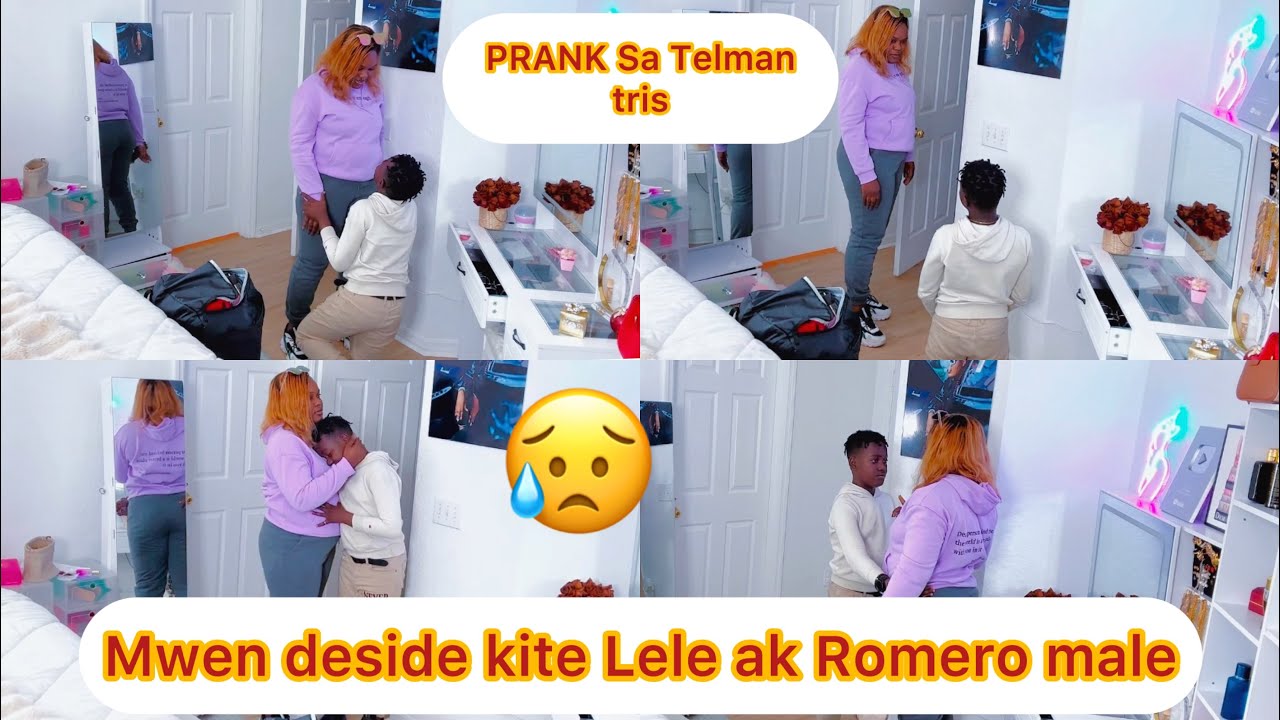Lele fem kriye nan prank sa vin gade kijan lap defann Romero😵😢