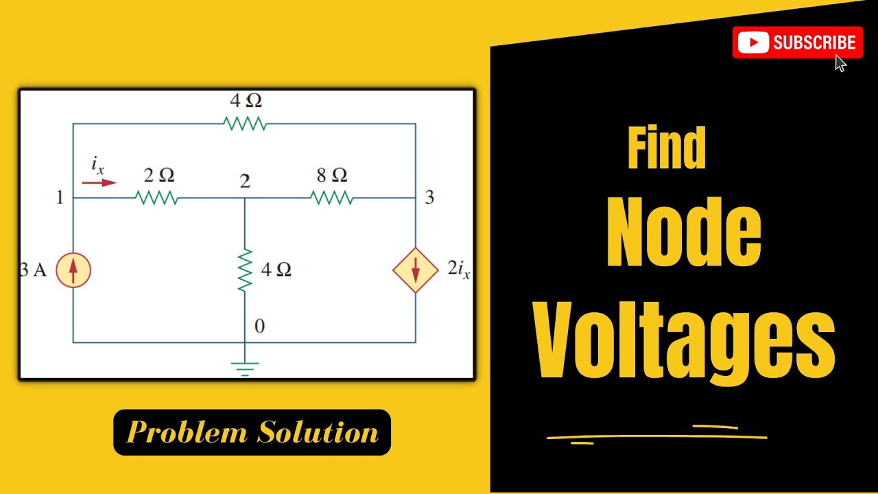 Determine the voltages at the nodes in Figure
