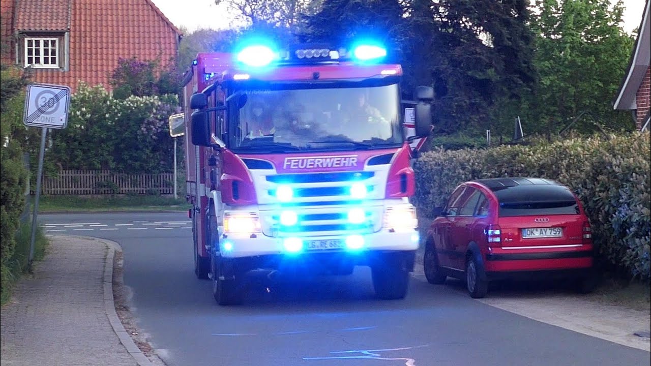 [Gebäudebrand in Kirchgellersen] Einsatzfahrten Freiwillige Feuerwehr Gellersen plus Lüneburg