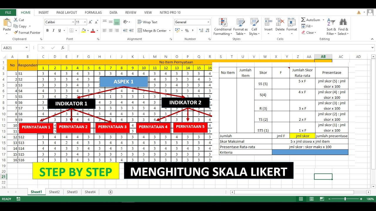 Mudah Detail Menghitung Angket Skala Likert, Dapat Bonus!