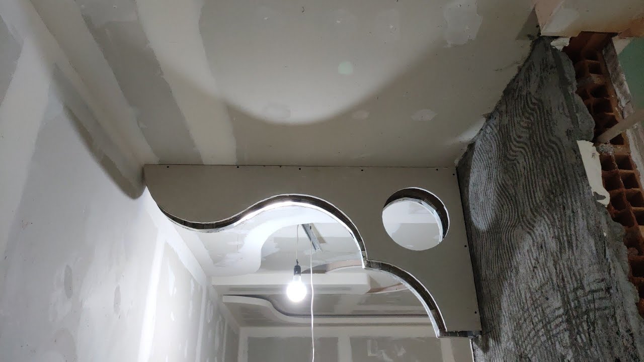 How to make a gypsum board arch طريقة عمل قوس