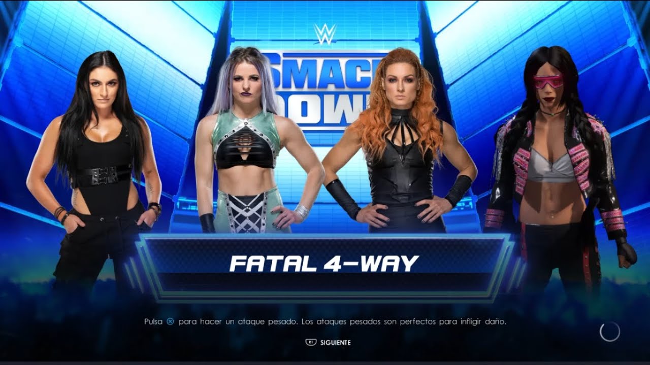 Candice Lerae vs Becky Lynch vs Sonya Deville vs Dernia Fix Fatal 4-Way Smackdown WWE2K22