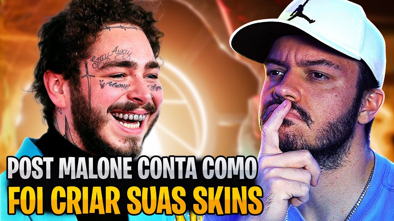 APEX REACT | Post Malone contando COMO FOI CRIAR as SKINS do SEU PRÓPRIO EVENTO! 🤣