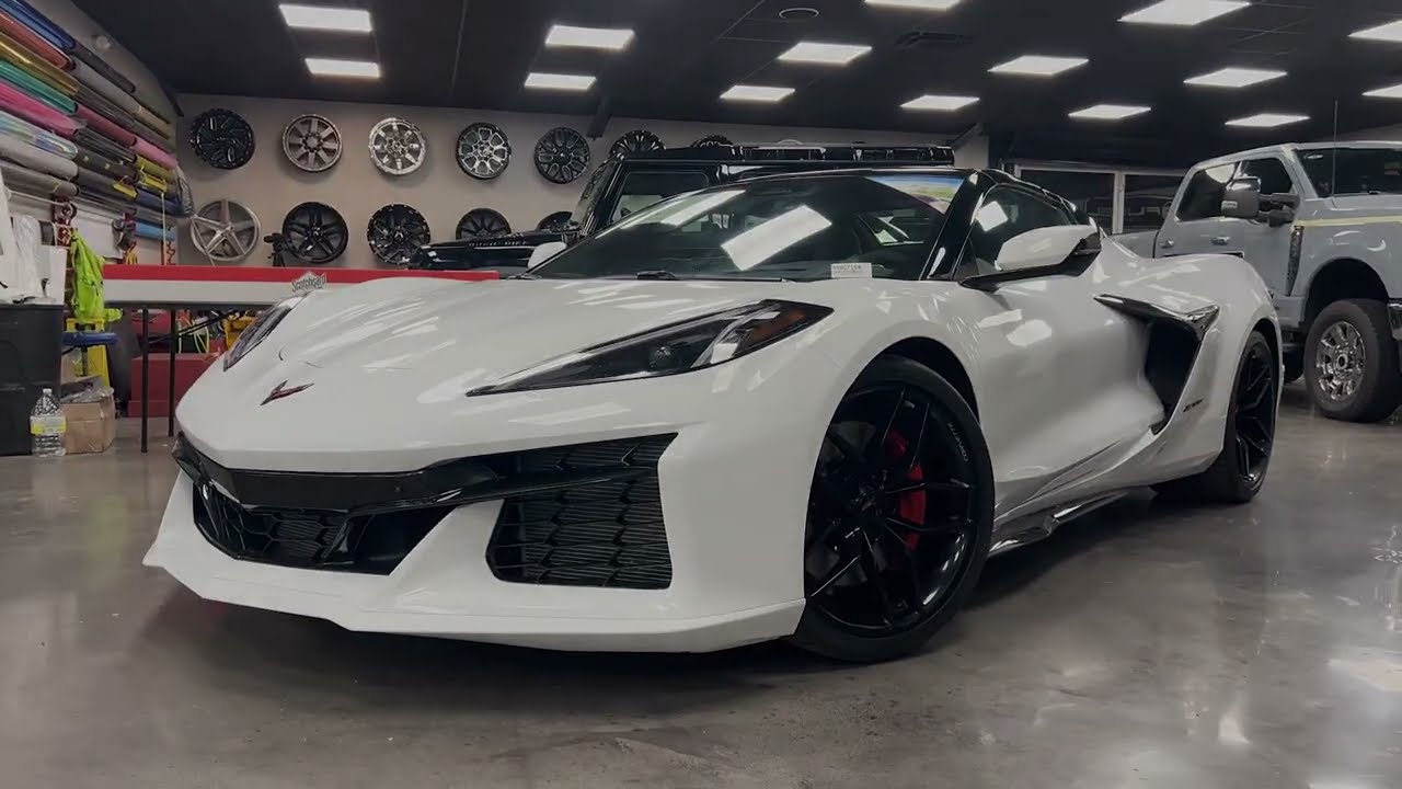C8 Corvette Gets A Black Top Half Wrap In Color PPF!