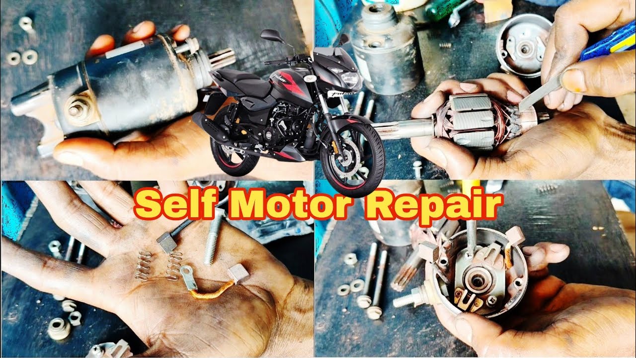 Pulsar 150 Self Motor Repair | Carbon brush replacement | Bajaj Pulsar 150 | electric motor