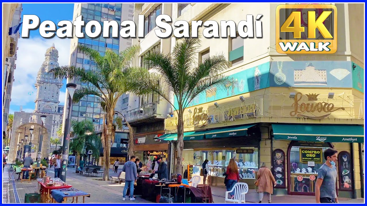 【4K】WALK Peatonal SARANDI Montevideo URUGUAY 4k video TRAVEL