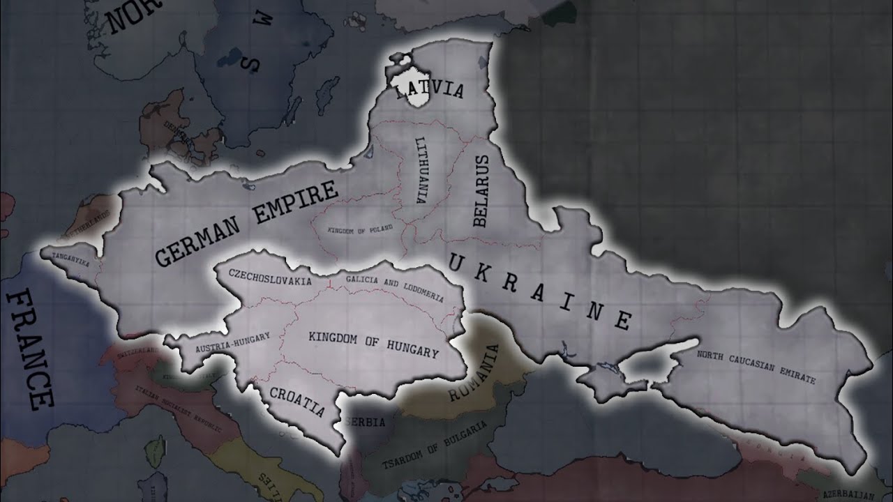 WW1 But with Kaiserreich Borders - Hoi4 Timelapse