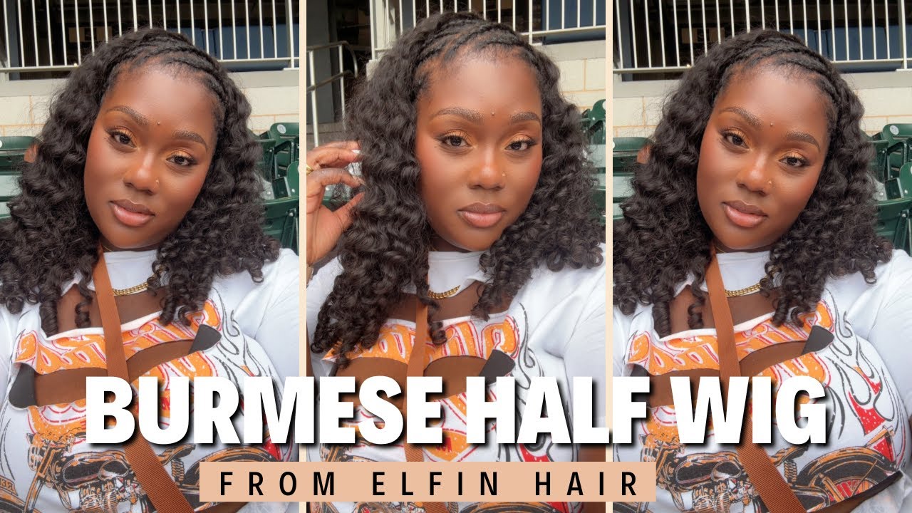 MUST-HAVE Wig! Effortless No-Glue Install + Natural Raw Burmese Curls ft.ELFINHAIR