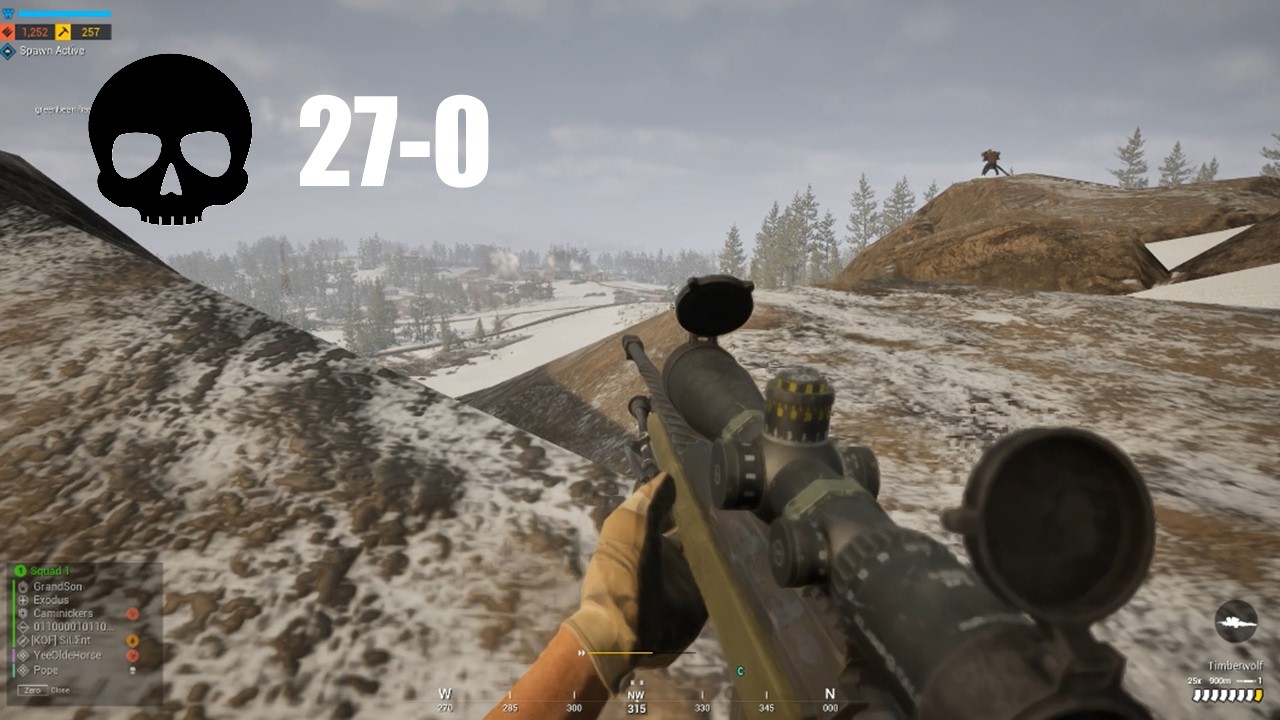 Long Range Sniping in the Snow