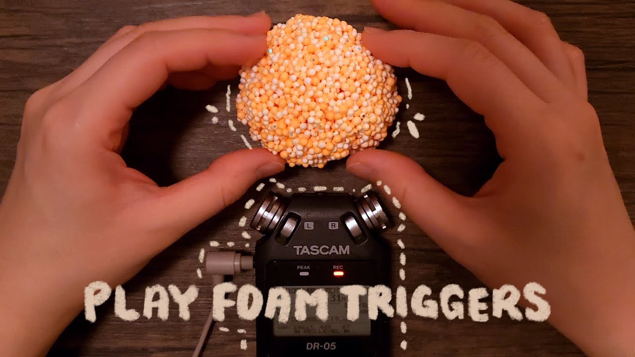 ✦ Crunchy Floam ASMR ✦ NO TALKING ✦ Satisfying Play Foam Triggers✦ 타스캠 x Tascam DR-05